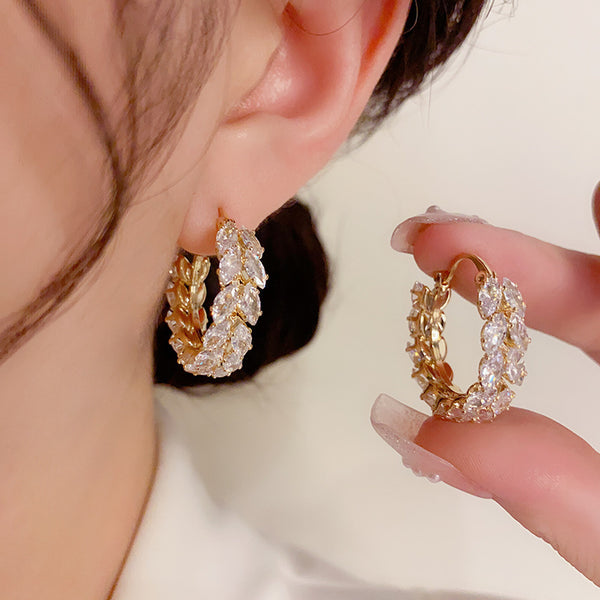 Lunelle Wheat Hoop Earrings