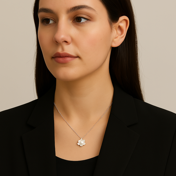 Serena Lotus Pearl Necklace