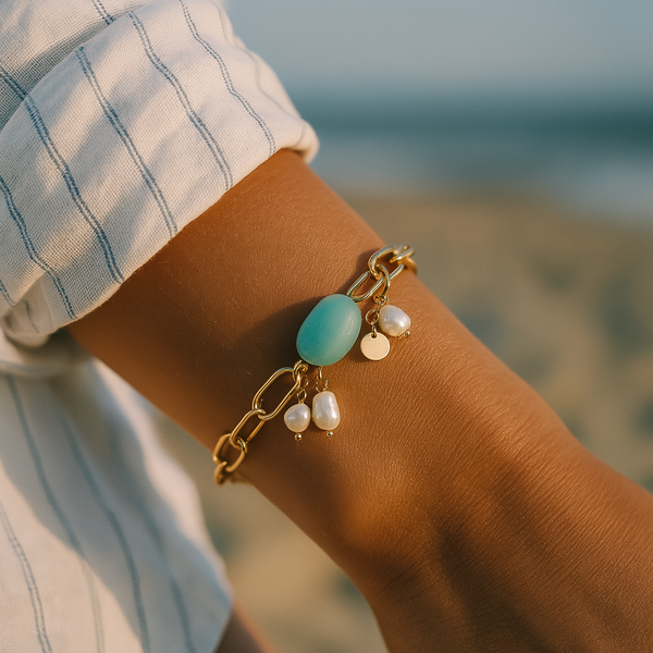 Calista Paperclip Charm Bracelet