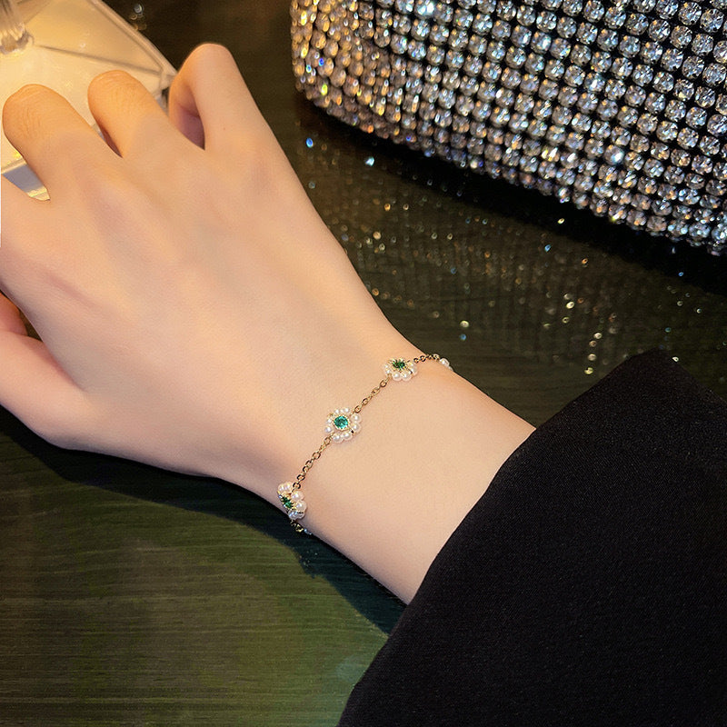 Serina Pearl Flower Bracelet