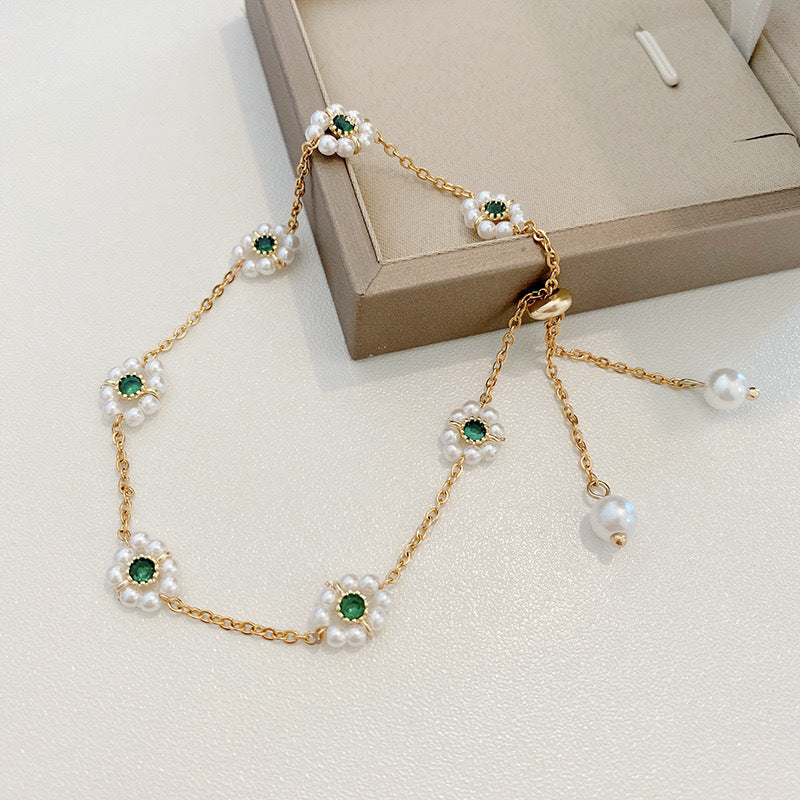 Serina Pearl Flower Bracelet