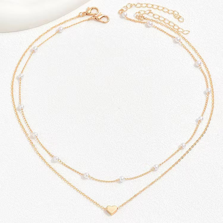 Chiara Layered Heart Necklace