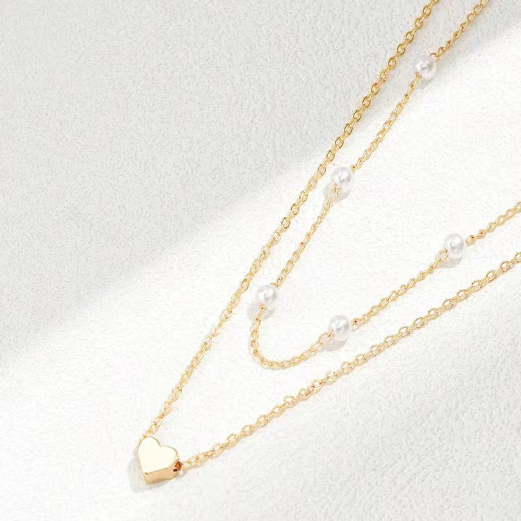 Chiara Layered Heart Necklace