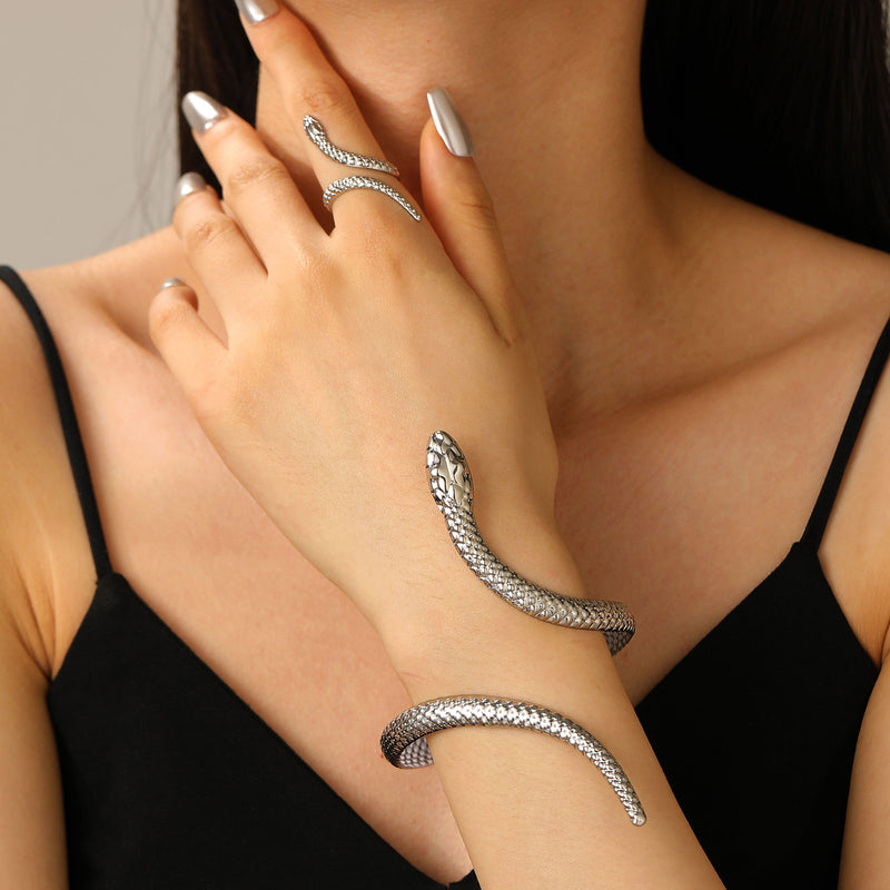Ophidia Serpent Bracelet and Ring Set