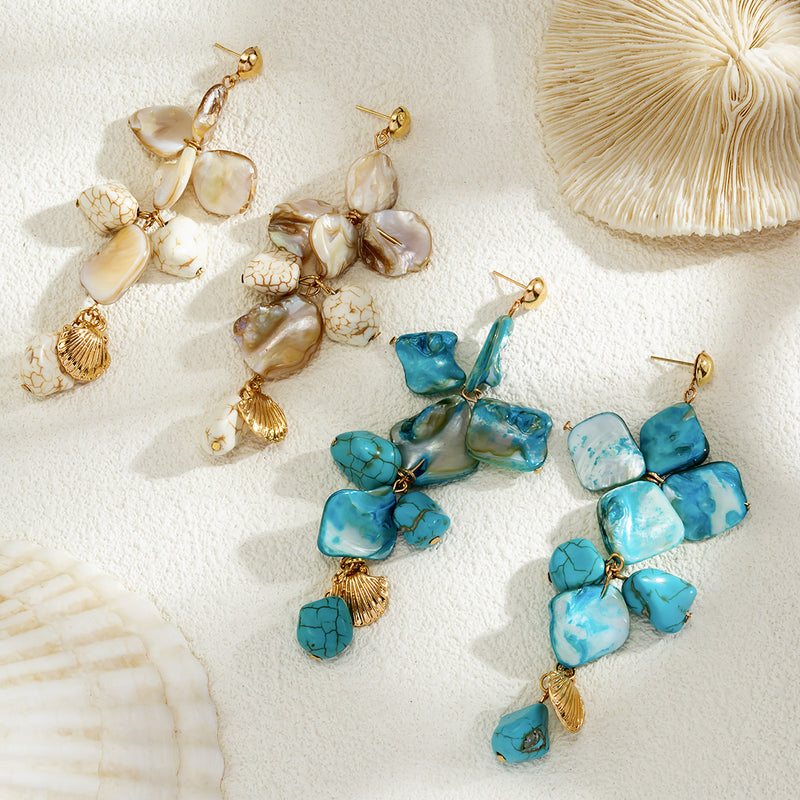 Maelle Shell Cascade Earrings