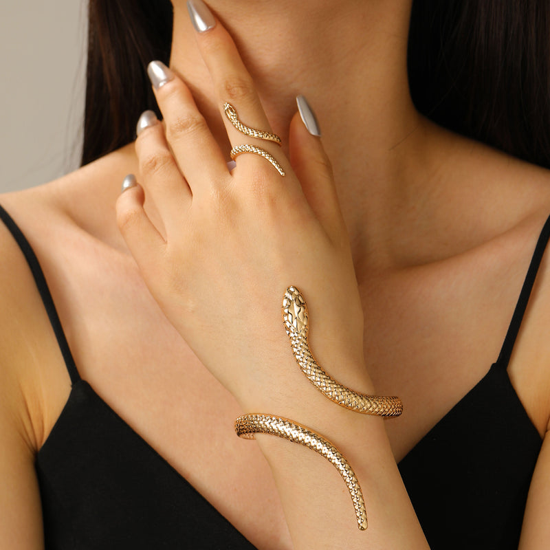 Ophidia Serpent Bracelet and Ring Set