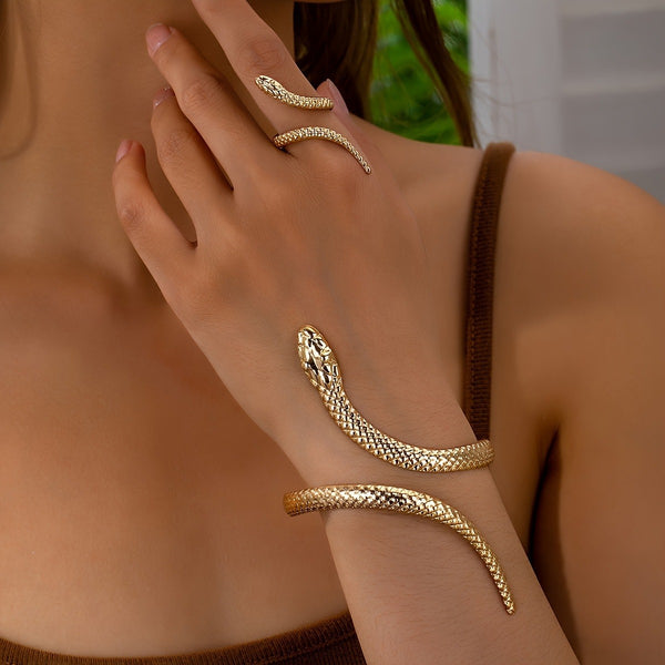 Ophidia Serpent Bracelet and Ring Set