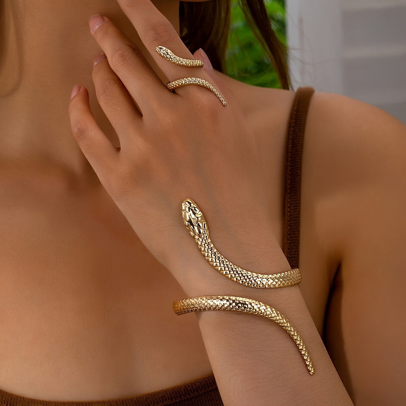 Ophidia Serpent Bracelet and Ring Set