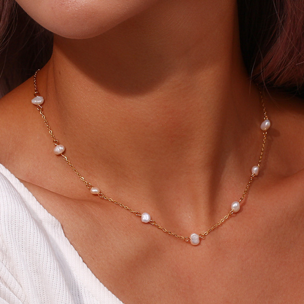 Noemi Pearl Chain Necklace