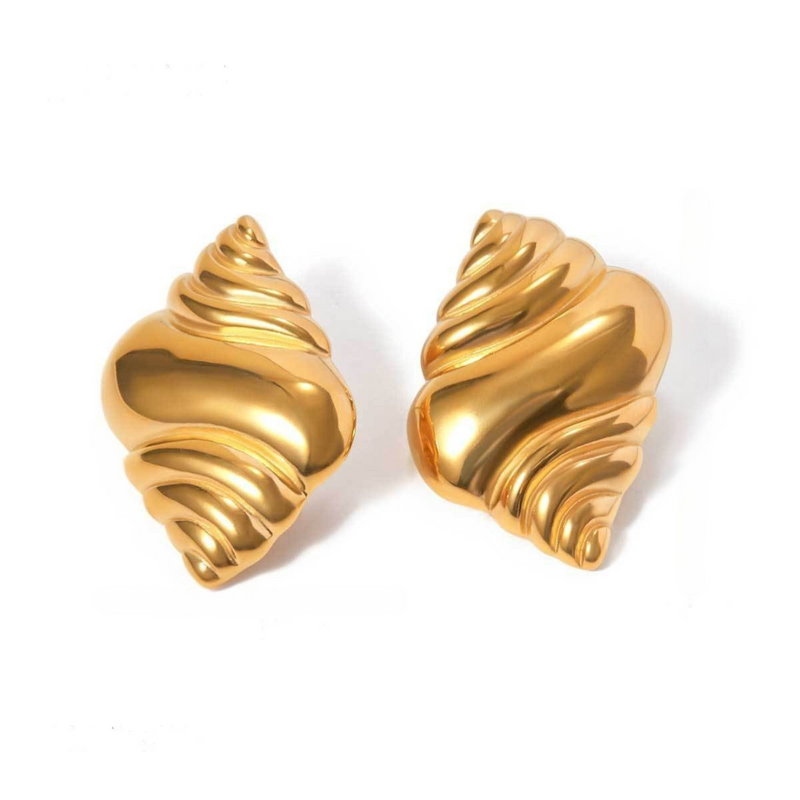 Coralie Conch Swirl Earrings