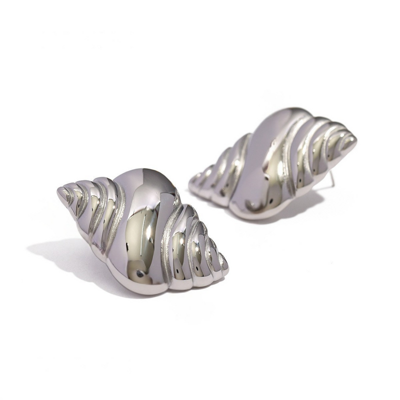 Coralie Conch Swirl Earrings