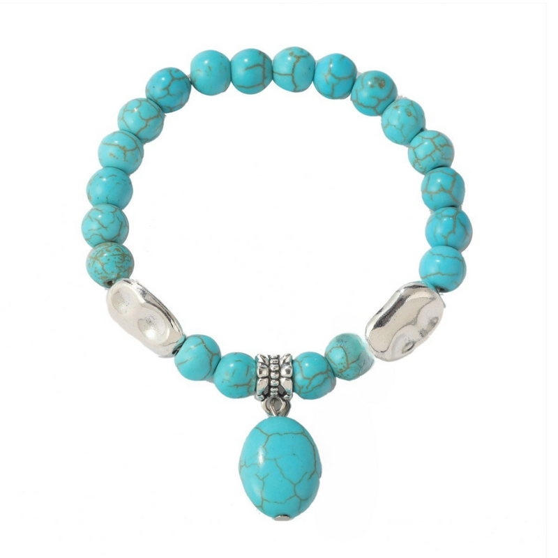 Turquoise Charm Bead Bracelets