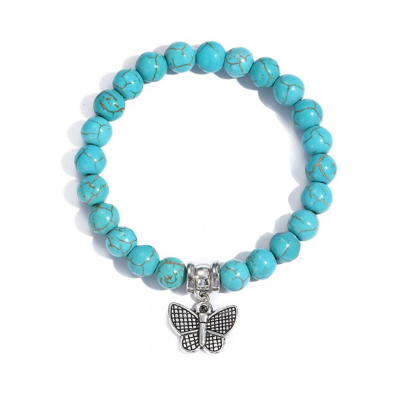 Turquoise Charm Bead Bracelets