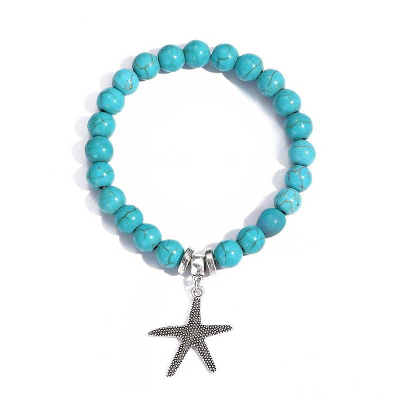 Turquoise Charm Bead Bracelets