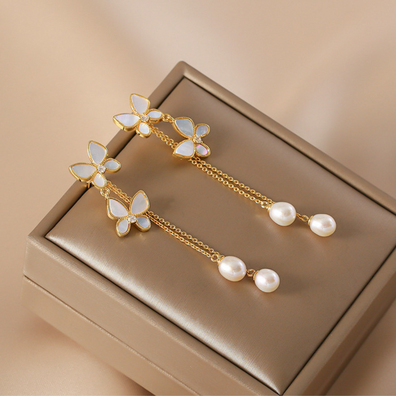 Evienne Butterfly Drop Earrings