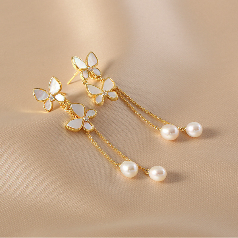 Evienne Butterfly Drop Earrings