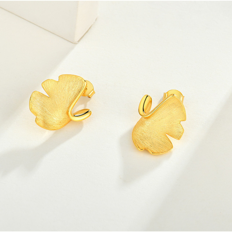 Thessa Ginkgo Stud Earrings