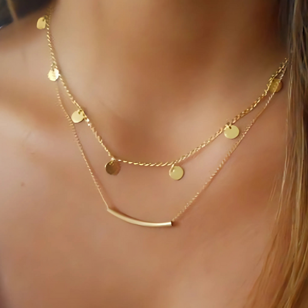 Soraya Layered Disc Necklace