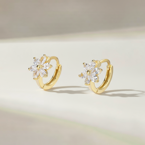 Liliane Floral Hoop Earrings