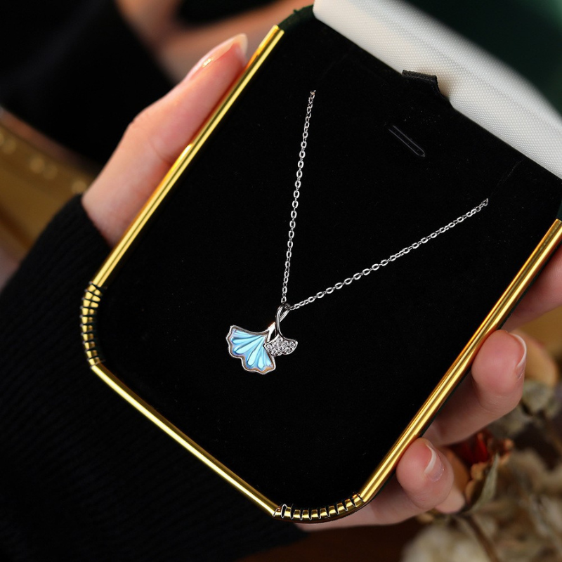 Abigail Moonstone Leaf Necklace