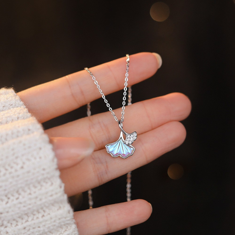Abigail Moonstone Leaf Necklace