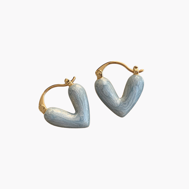 Amour Heart Hoop Earrings