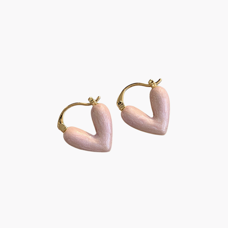 Amour Heart Hoop Earrings