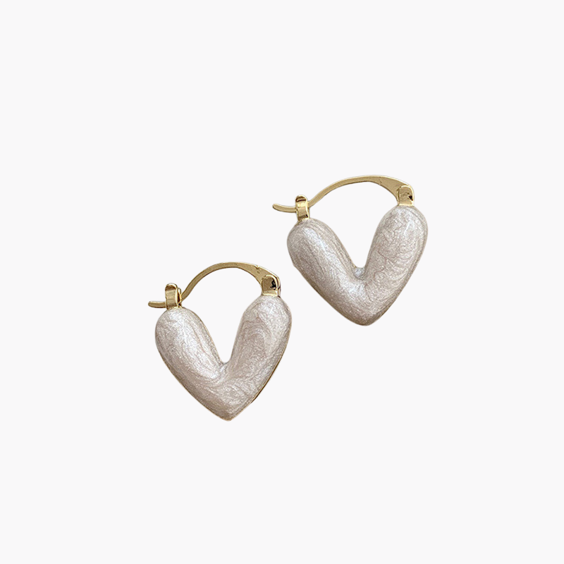 Amour Heart Hoop Earrings