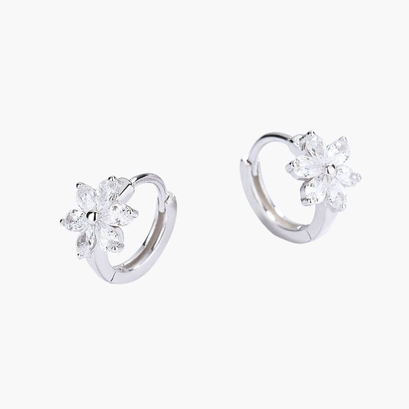 Liliane Floral Hoop Earrings