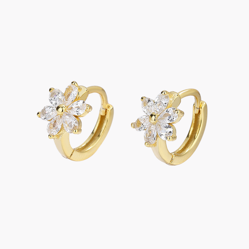 Liliane Floral Hoop Earrings