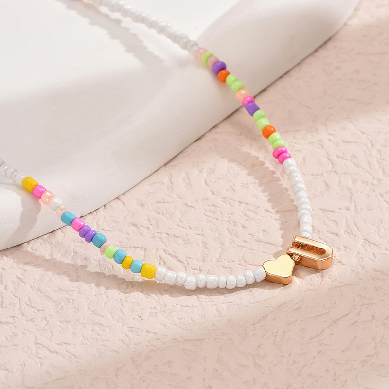 Adriana Letter Bead Necklace