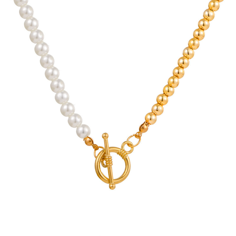 Vionne Contrast Bead Necklace