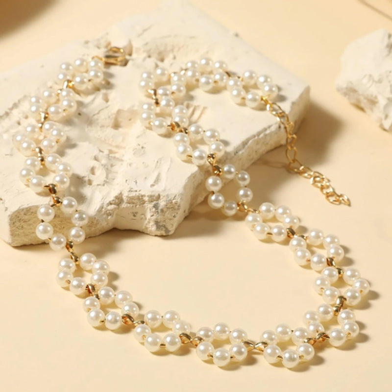 Evelia Pearl Wreath Necklace