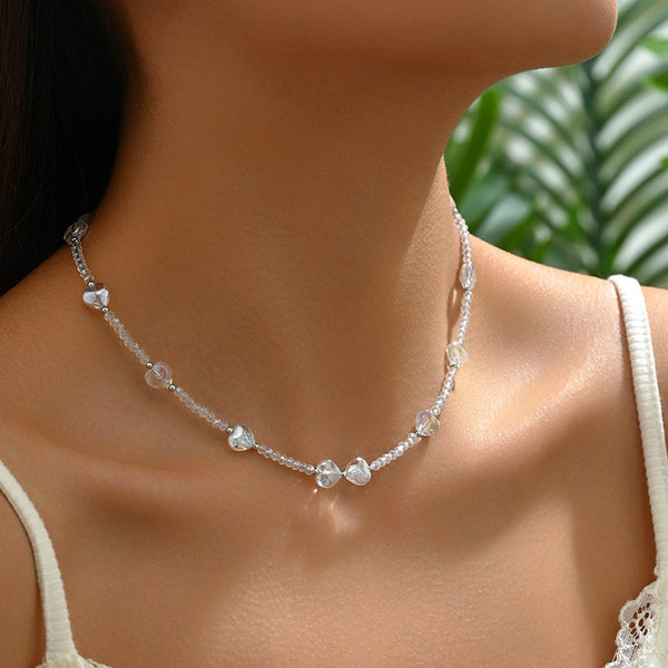 Bianca Crystal Heart Necklace
