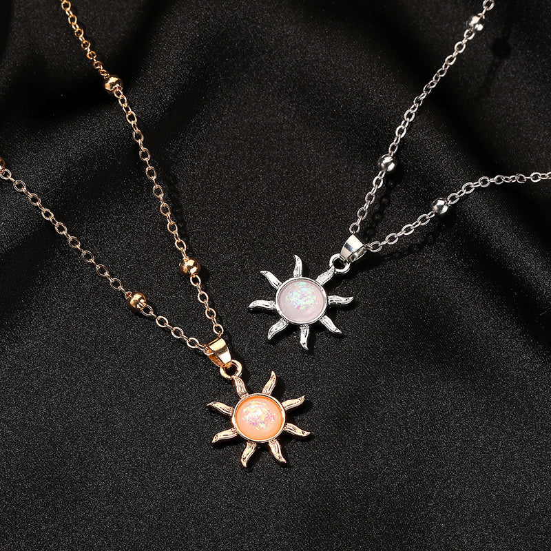 Solena Sunburst Pendant Necklace