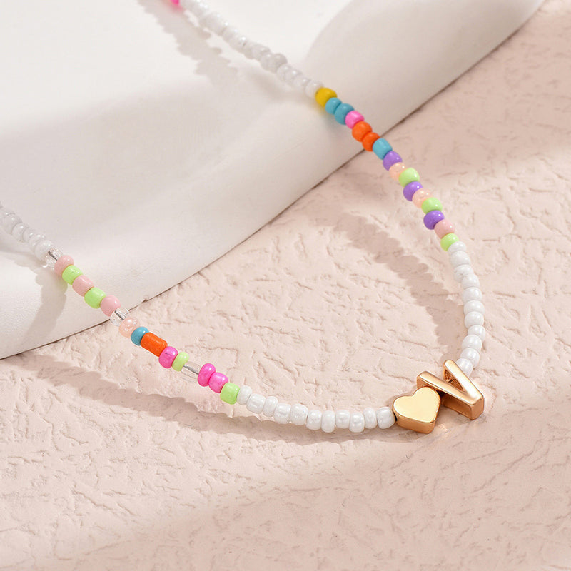 Adriana Letter Bead Necklace