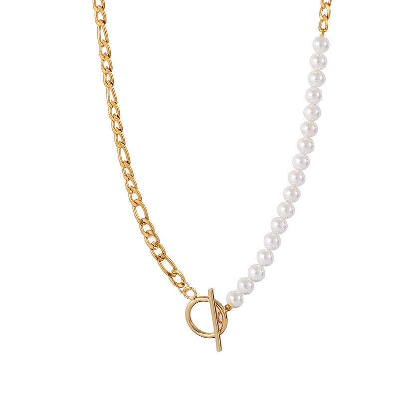 Solene Link & Pearl Necklace