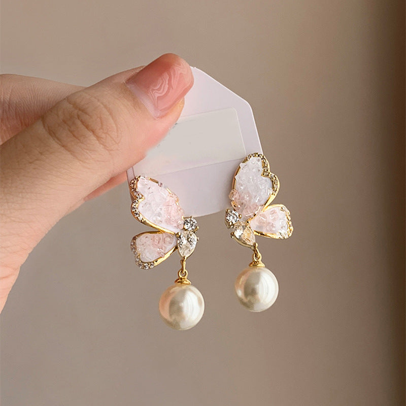 Elira Butterfly Drop Earrings