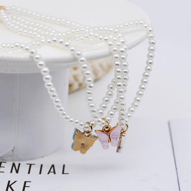 Emelina Butterfly Pearl Choker