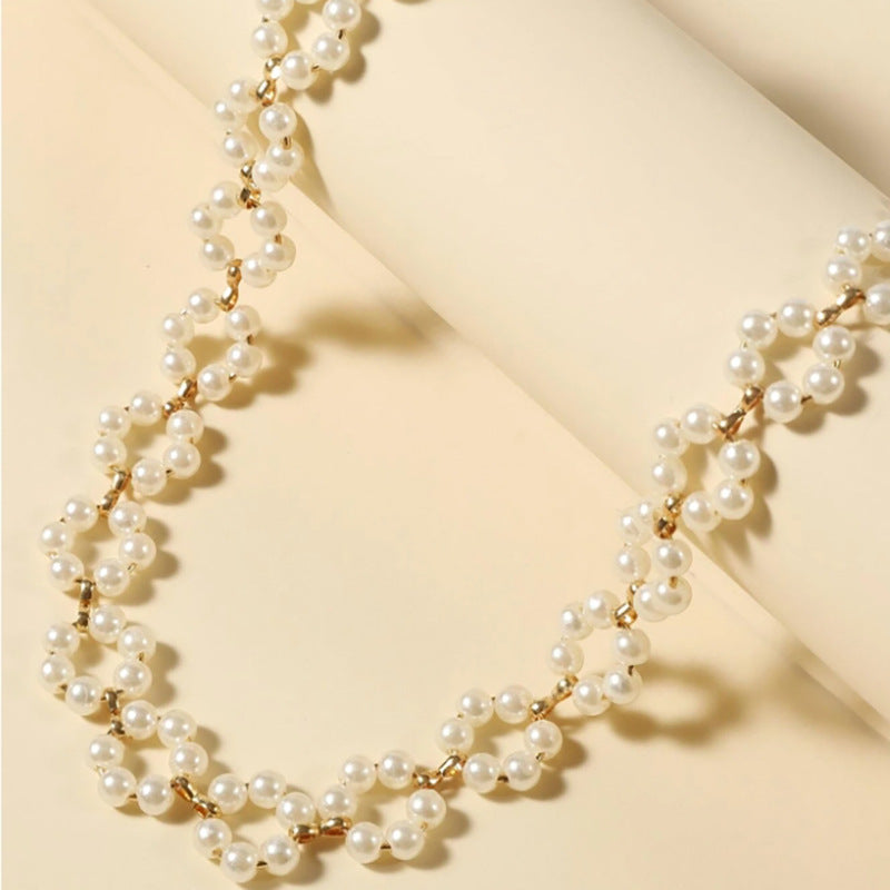 Evelia Pearl Wreath Necklace