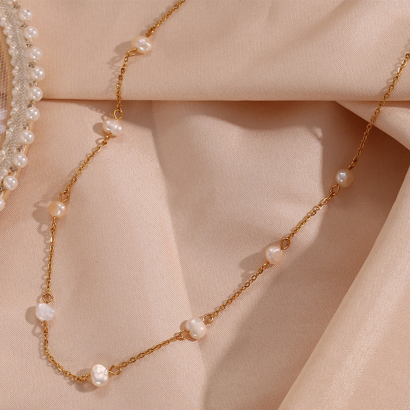 Noemi Pearl Chain Necklace