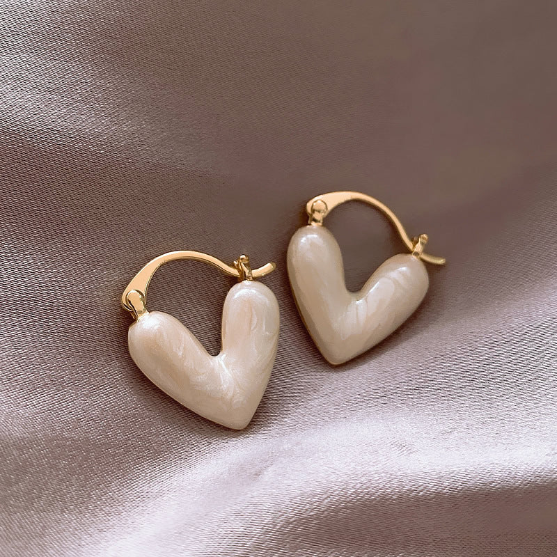 Amour Heart Hoop Earrings