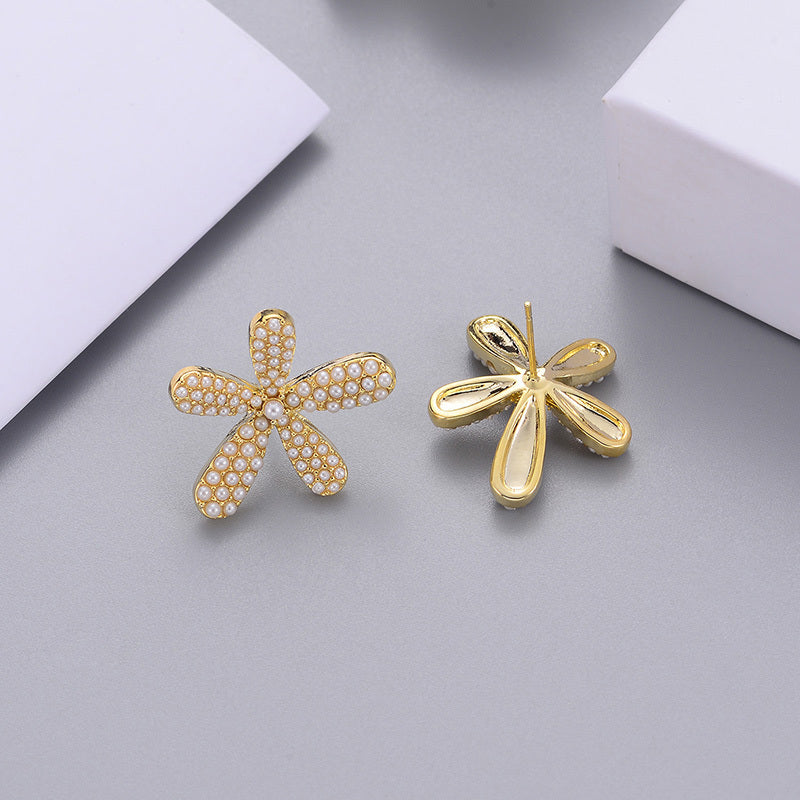 Celandra Pearl Bloom Earrings