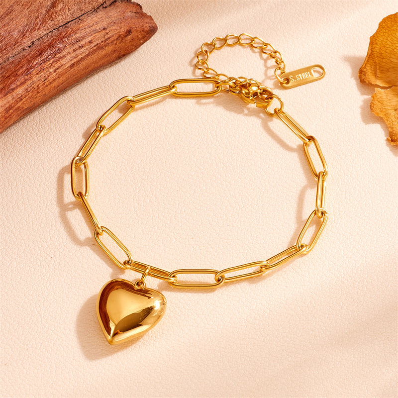 Liana Bold Heart Bracelet