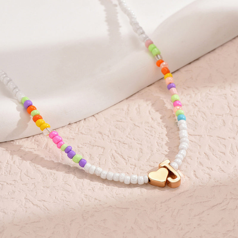 Adriana Letter Bead Necklace