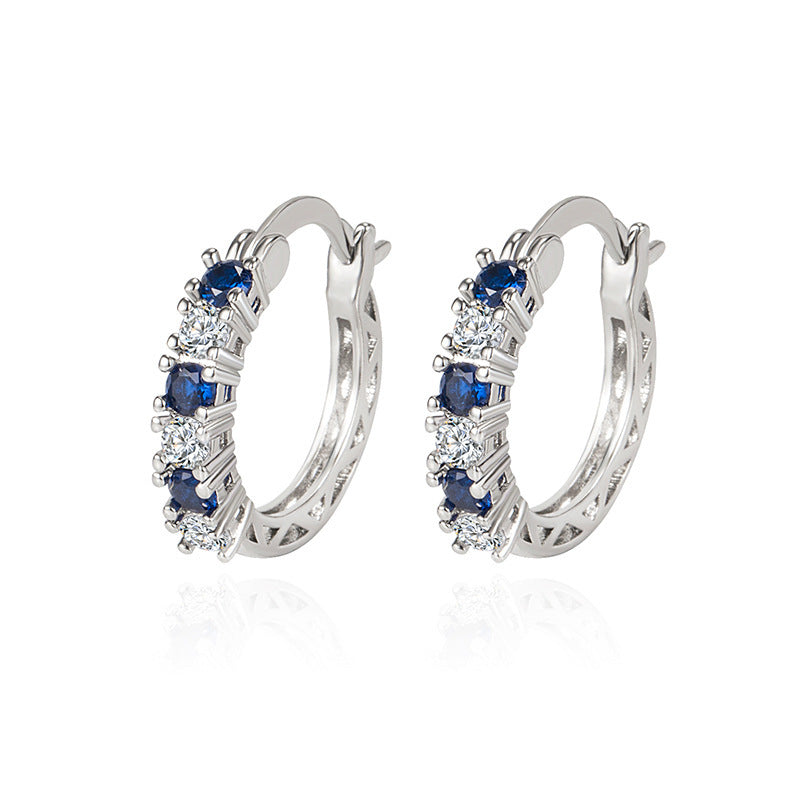Verena Sapphire Hoop Earrings