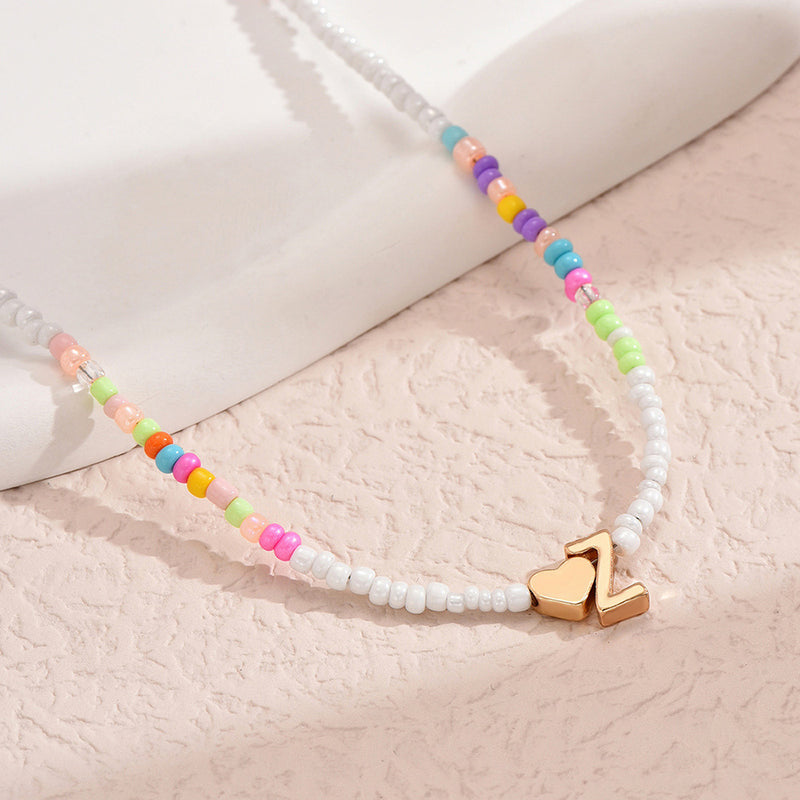 Adriana Letter Bead Necklace