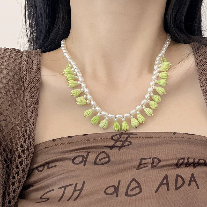 Rowena Blossom Pearl Necklace