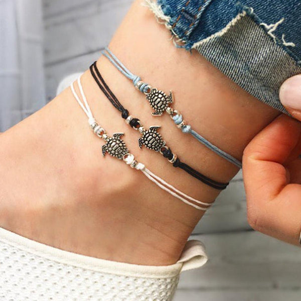 Lila Turtle Anklet