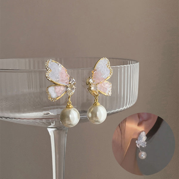 Elira Butterfly Drop Earrings